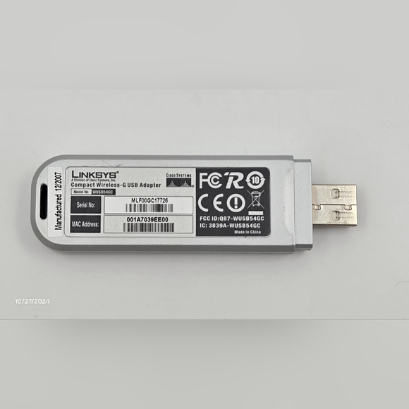 Linksys Compact Wireless G 2.4GHz USB Adapter WUSB54GC - Picture 3 of 7